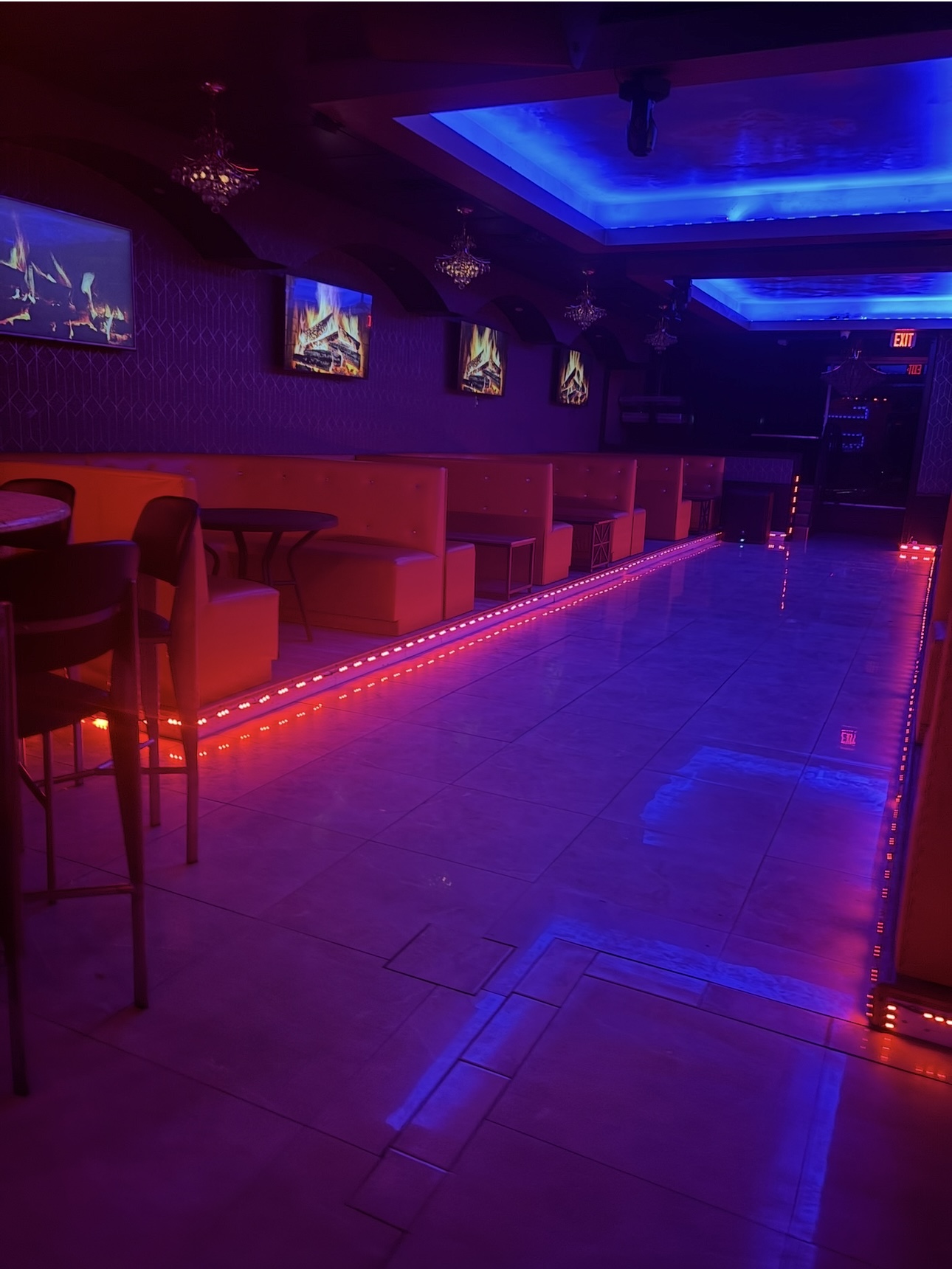 Selam Café Exterior Sign at Night